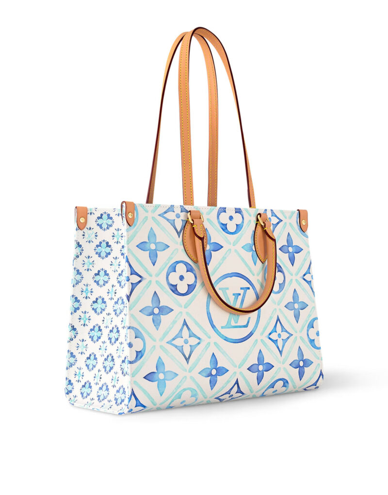 [True-to-ORIGINAL] Louis Vuitton OnTheGo MM Bag Blue For Women 13.8in/35cm M11262