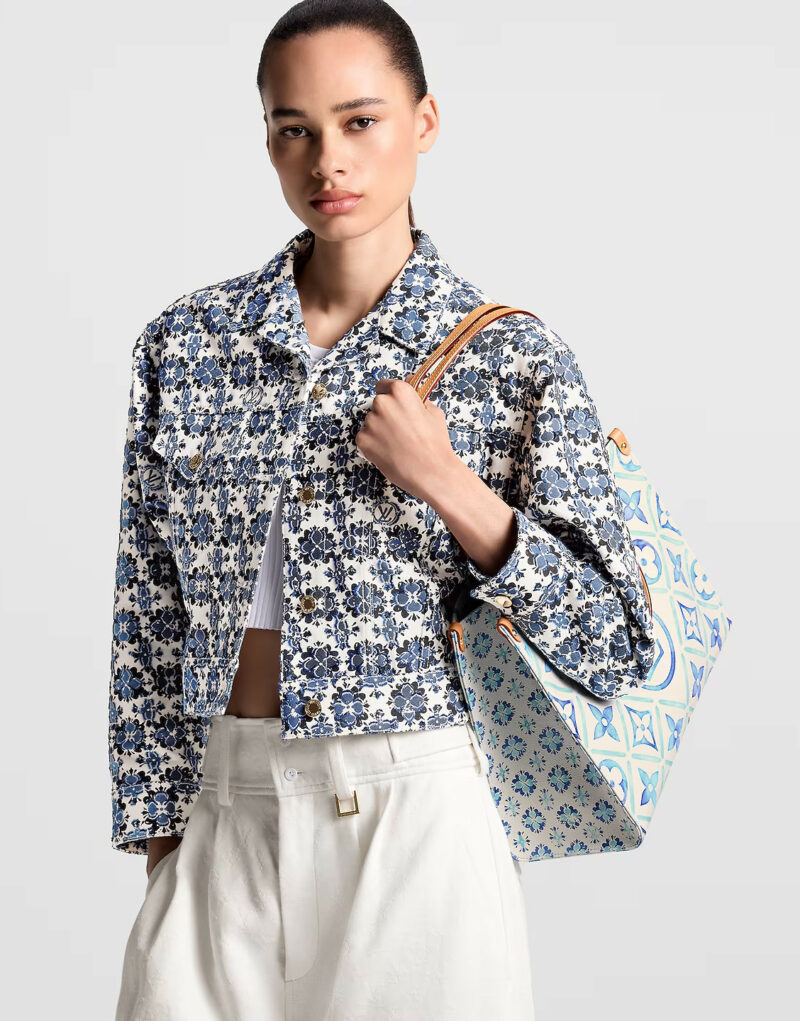 [True-to-ORIGINAL] Louis Vuitton OnTheGo MM Bag Blue For Women 13.8in/35cm M11262