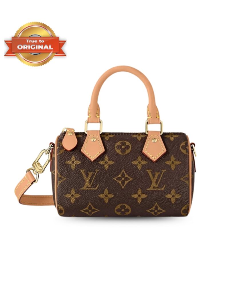 [True-to-ORIGINAL] Louis Vuitton Nano Speedy Monogram Canvas Brown For Women 16cm/6.3in M81085