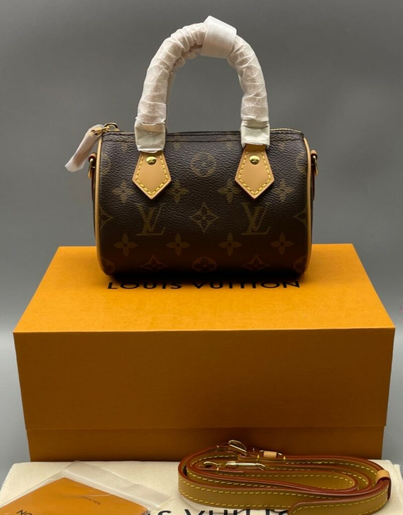 [True-to-ORIGINAL] Louis Vuitton Nano Speedy Monogram Canvas Brown For Women 16cm/6.3in M81085