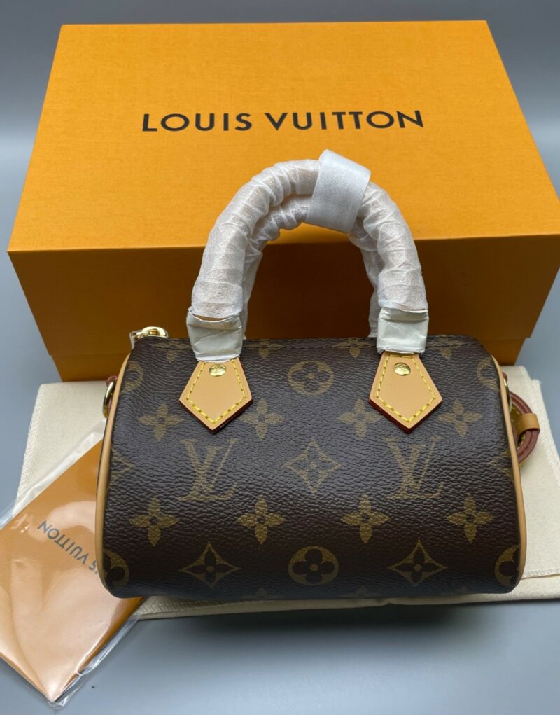 [True-to-ORIGINAL] Louis Vuitton Nano Speedy Monogram Canvas Brown For Women 16cm/6.3in M81085