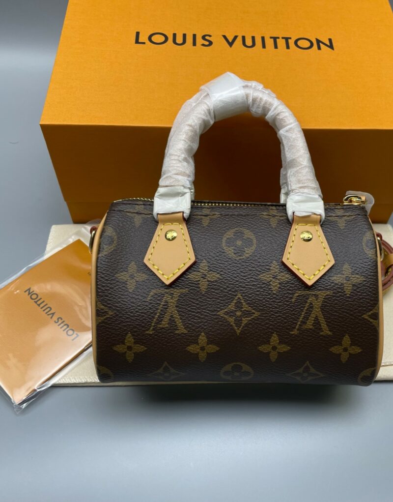 [True-to-ORIGINAL] Louis Vuitton Nano Speedy Monogram Canvas Brown For Women 16cm/6.3in M81085
